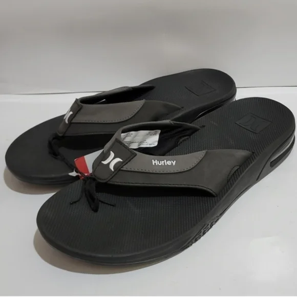 Hurley Men's Bubble Cushion Heel Surf Comfort Flip Flops - Picture 2 of 6